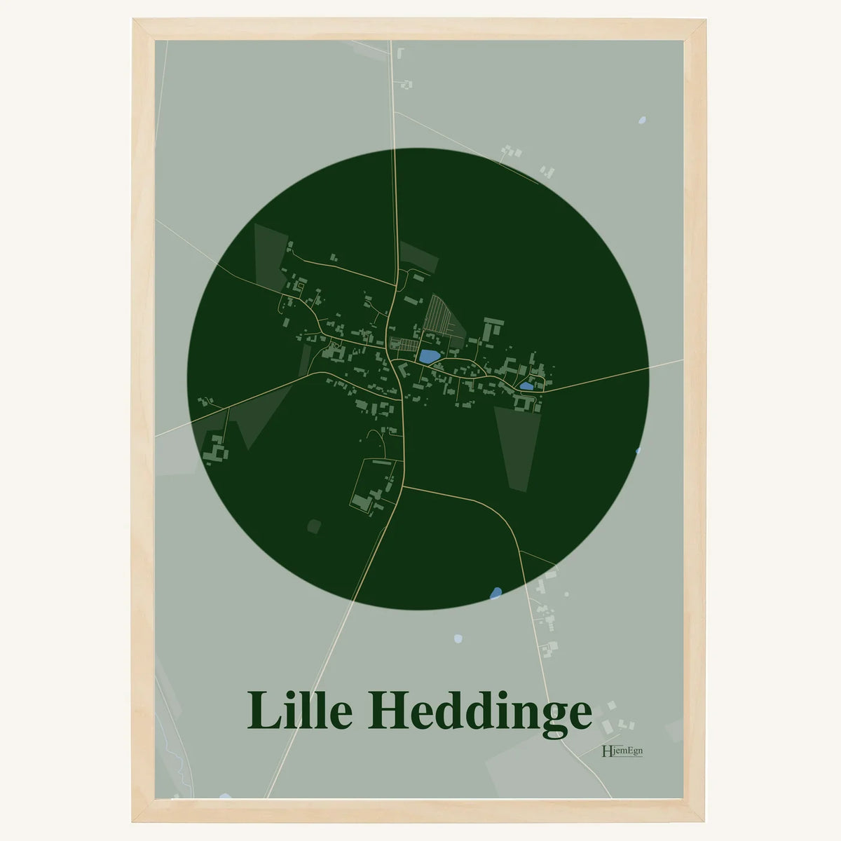 Lille Heddinge plakat – Centrum 2026 – Mørk grøn