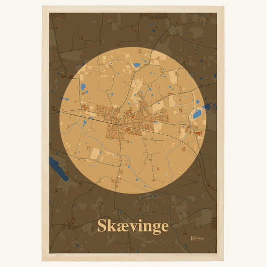 Skævinge Plakat – Lys pastel brun