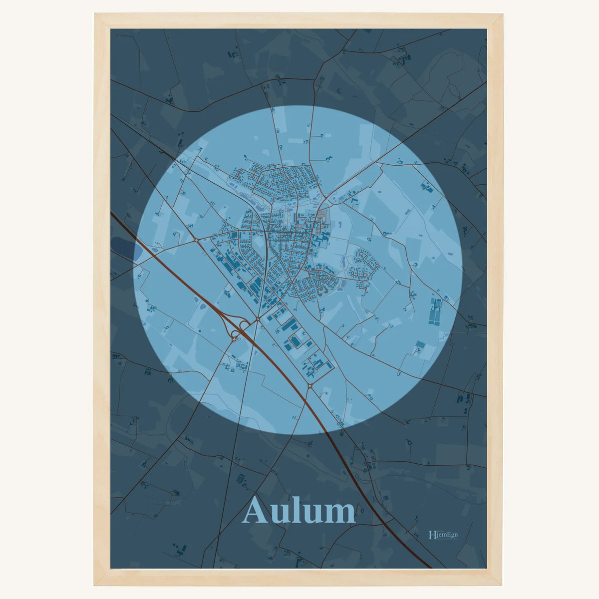 Aulum plakat – Centrum 2026 – Lys pastel blå