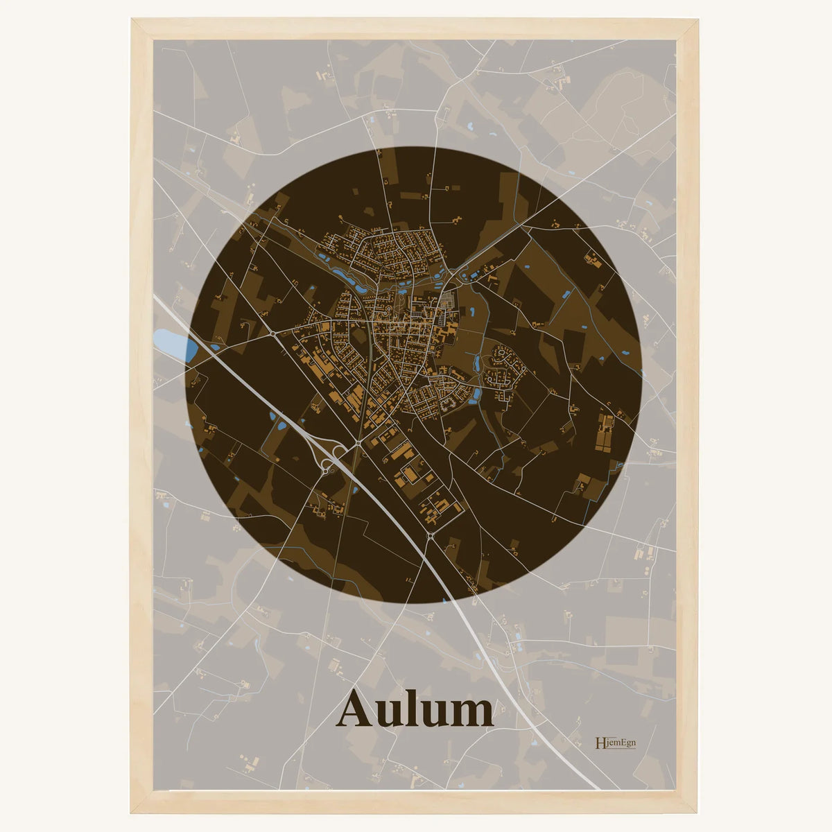 Aulum plakat – Centrum 2026 – Mørk brun