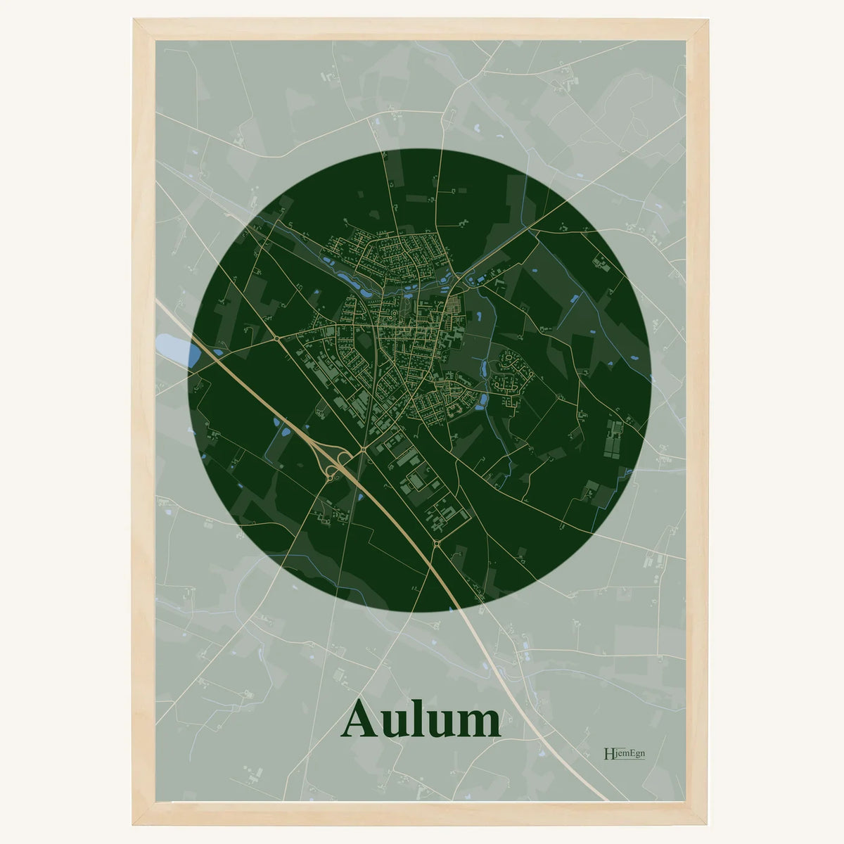 Aulum plakat – Centrum 2026 – Mørk grøn