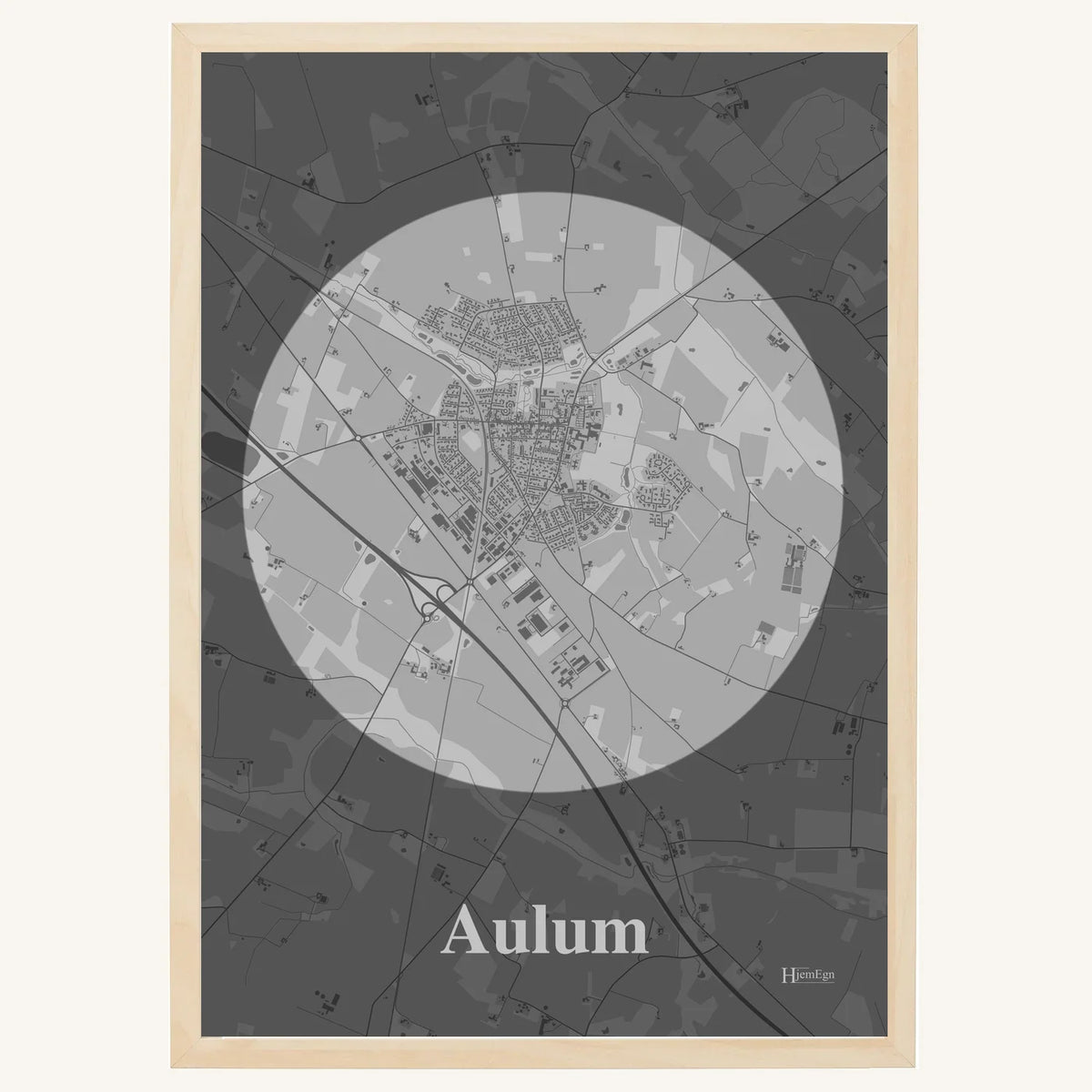 Aulum plakat – Centrum 2026 – Lys pastel grå