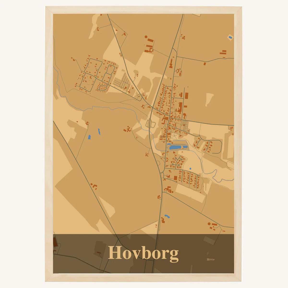 Hovborg plakat – Firkantet 2026 – Lys pastel brun