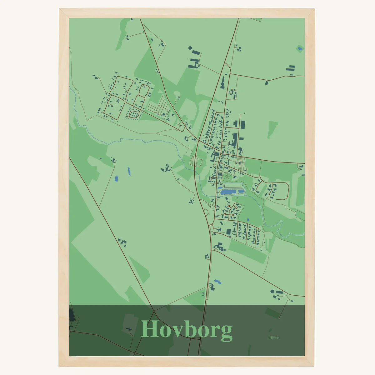 Hovborg plakat – Firkantet 2026 – Lys pastel grøn