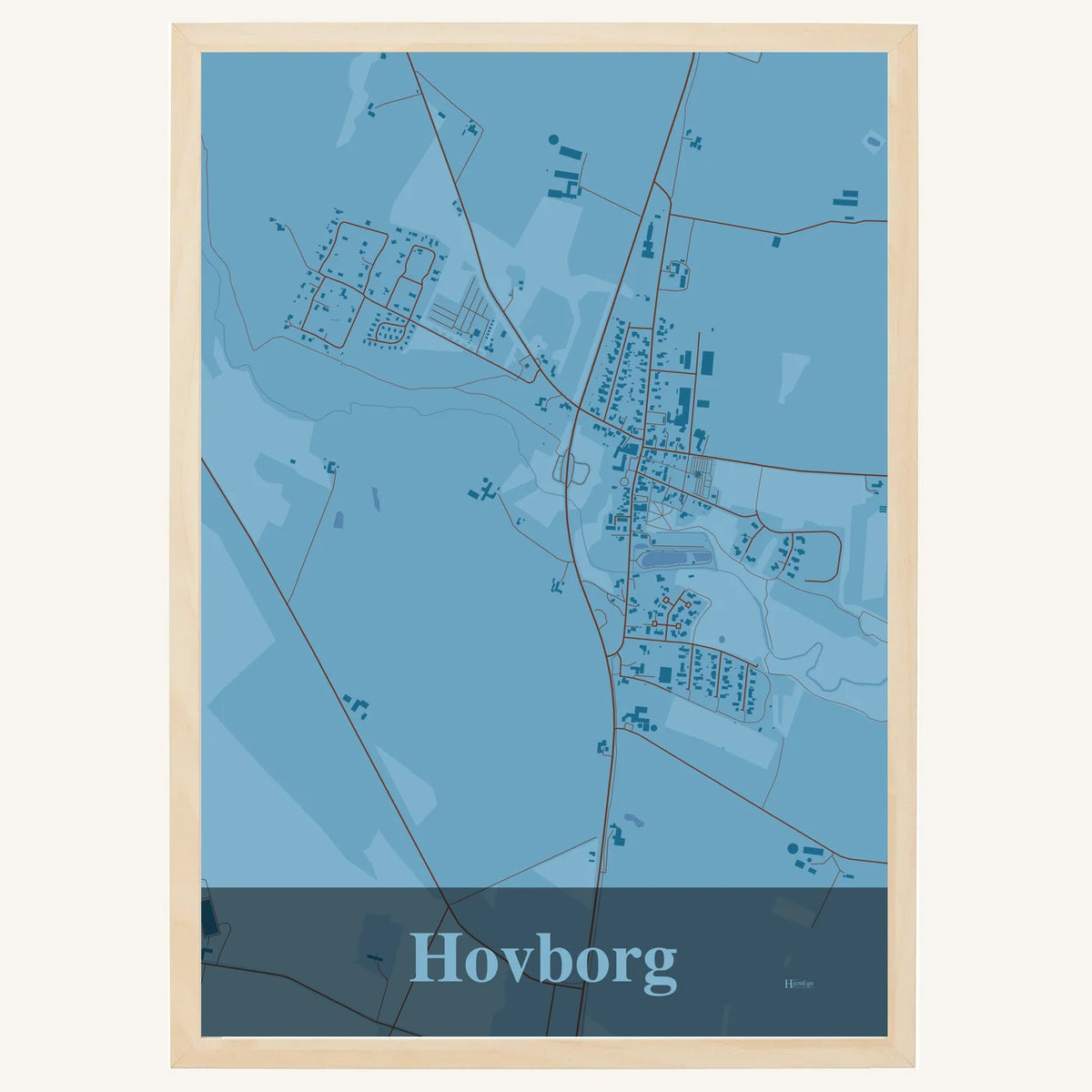 Hovborg plakat – Firkantet 2026 – Lys pastel blå