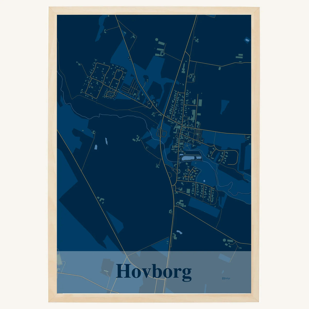 Hovborg plakat – Firkantet 2026 – Mørk blå