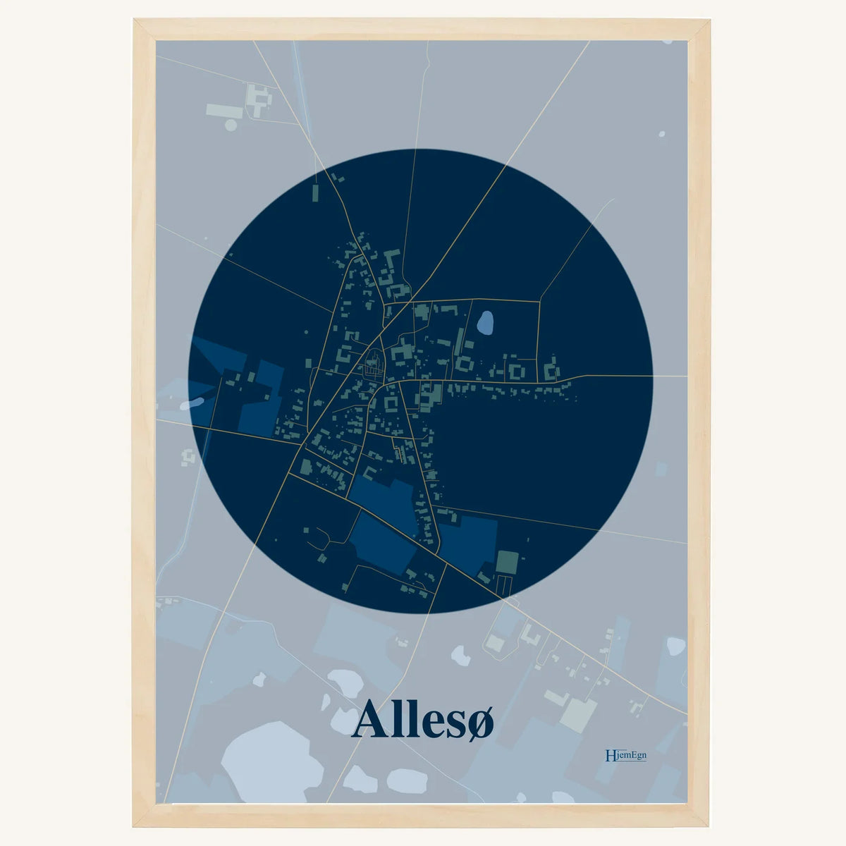 Allesø plakat – Centrum 2026 – Mørk blå