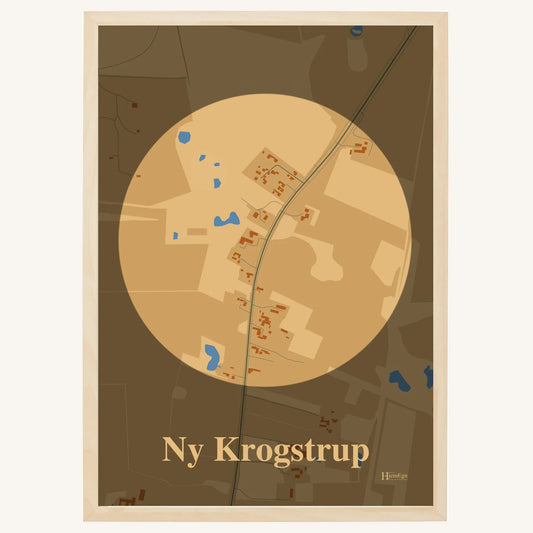 Ny Krogstrup plakat – Centrum 2026 – Lys pastel brun