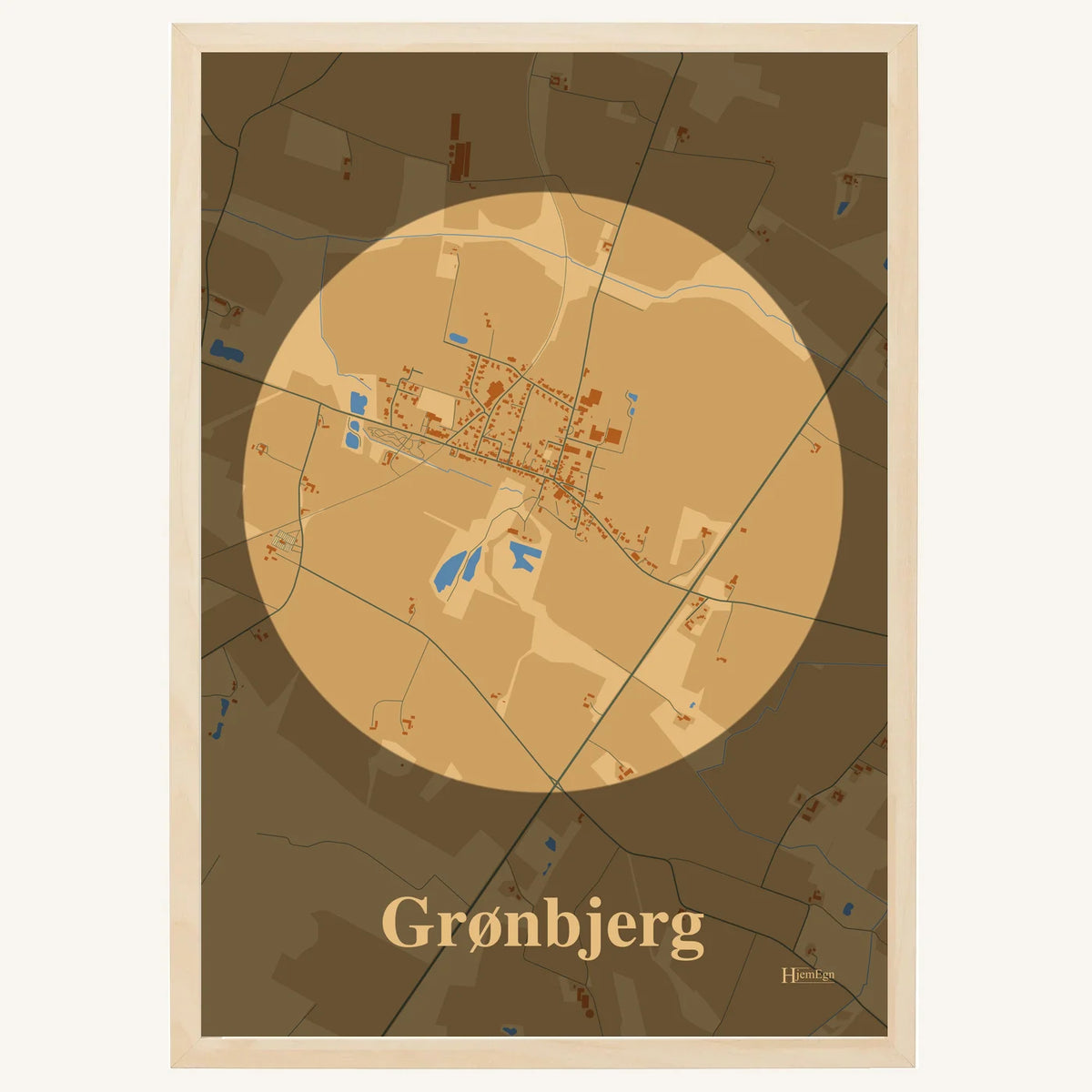 Grønbjerg plakat – Centrum 2026 – Lys pastel brun