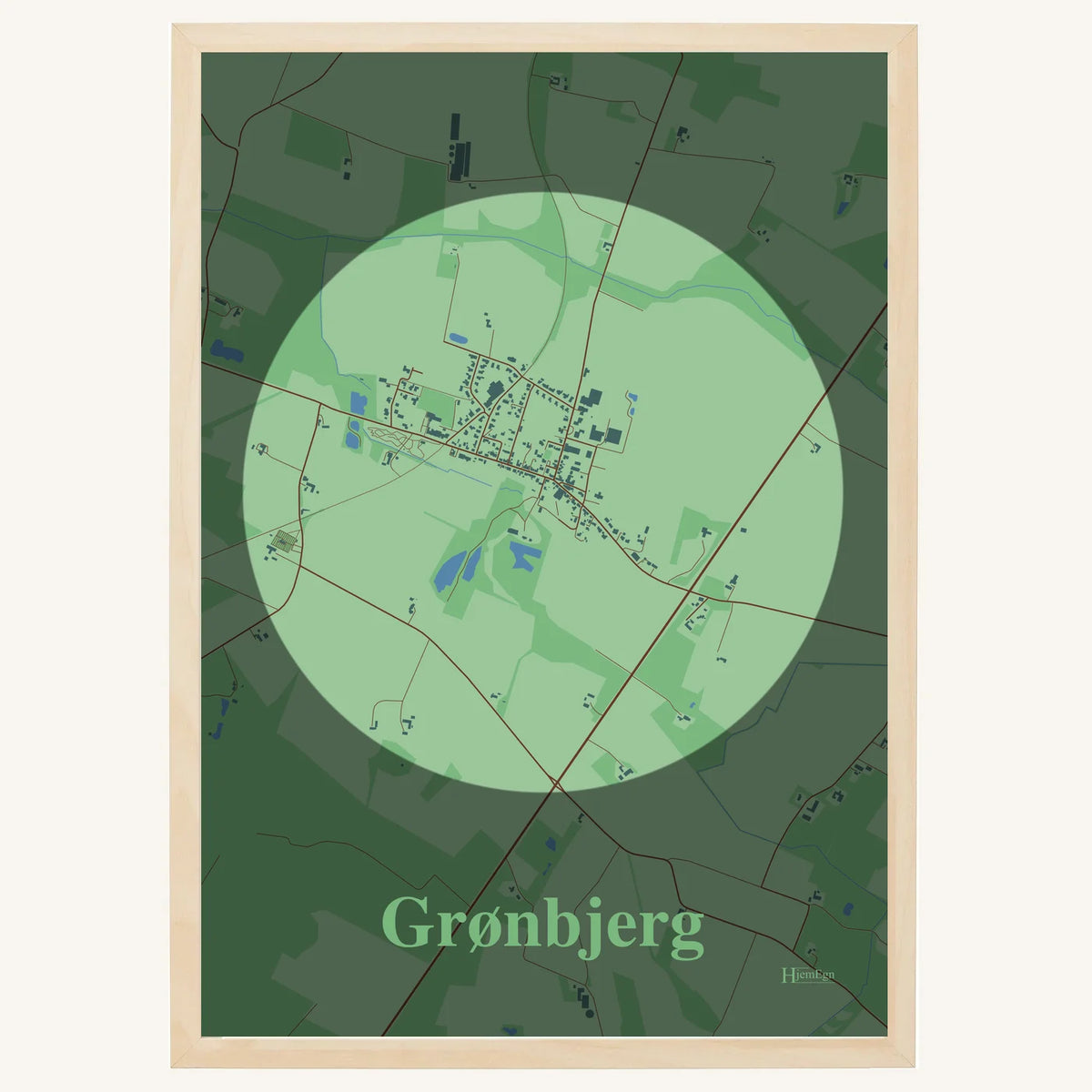 Grønbjerg plakat – Centrum 2026 – Lys pastel grøn
