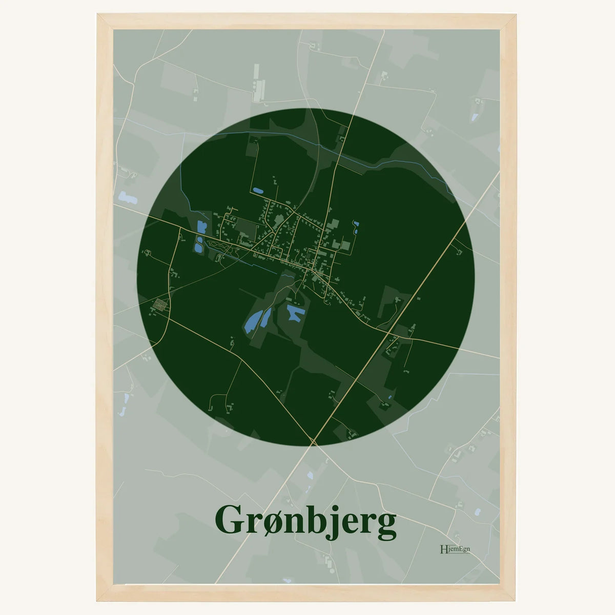 Grønbjerg plakat – Centrum 2026 – Mørk grøn