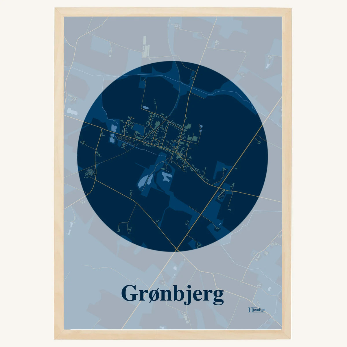 Grønbjerg plakat – Centrum 2026 – Mørk blå