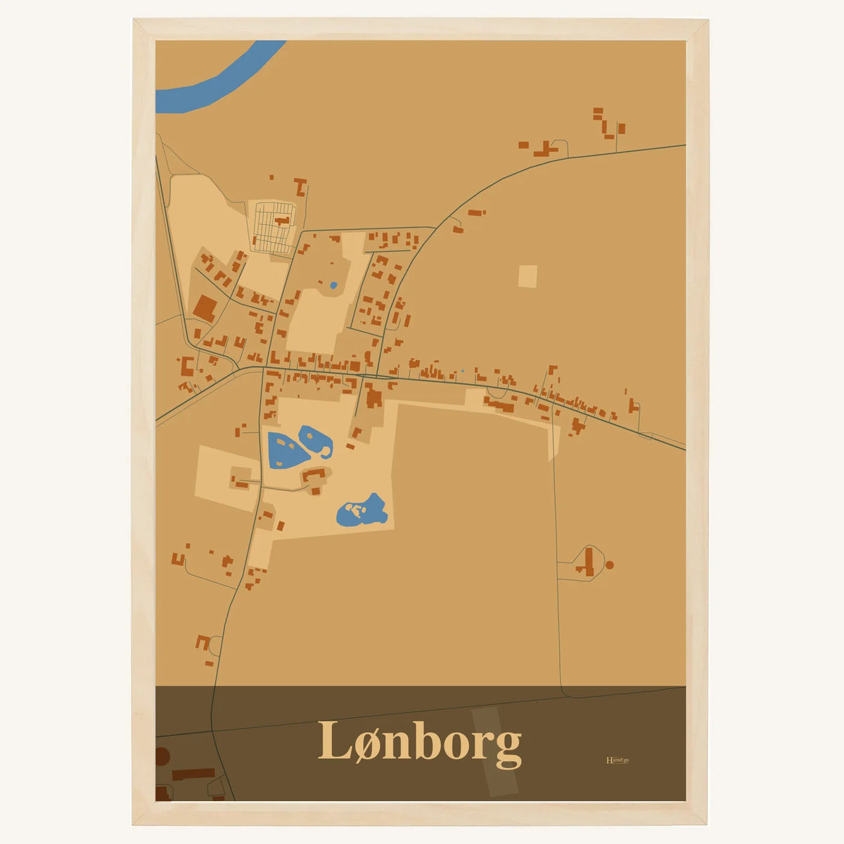 Lønborg plakat – Firkantet 2026 – Lys pastel brun