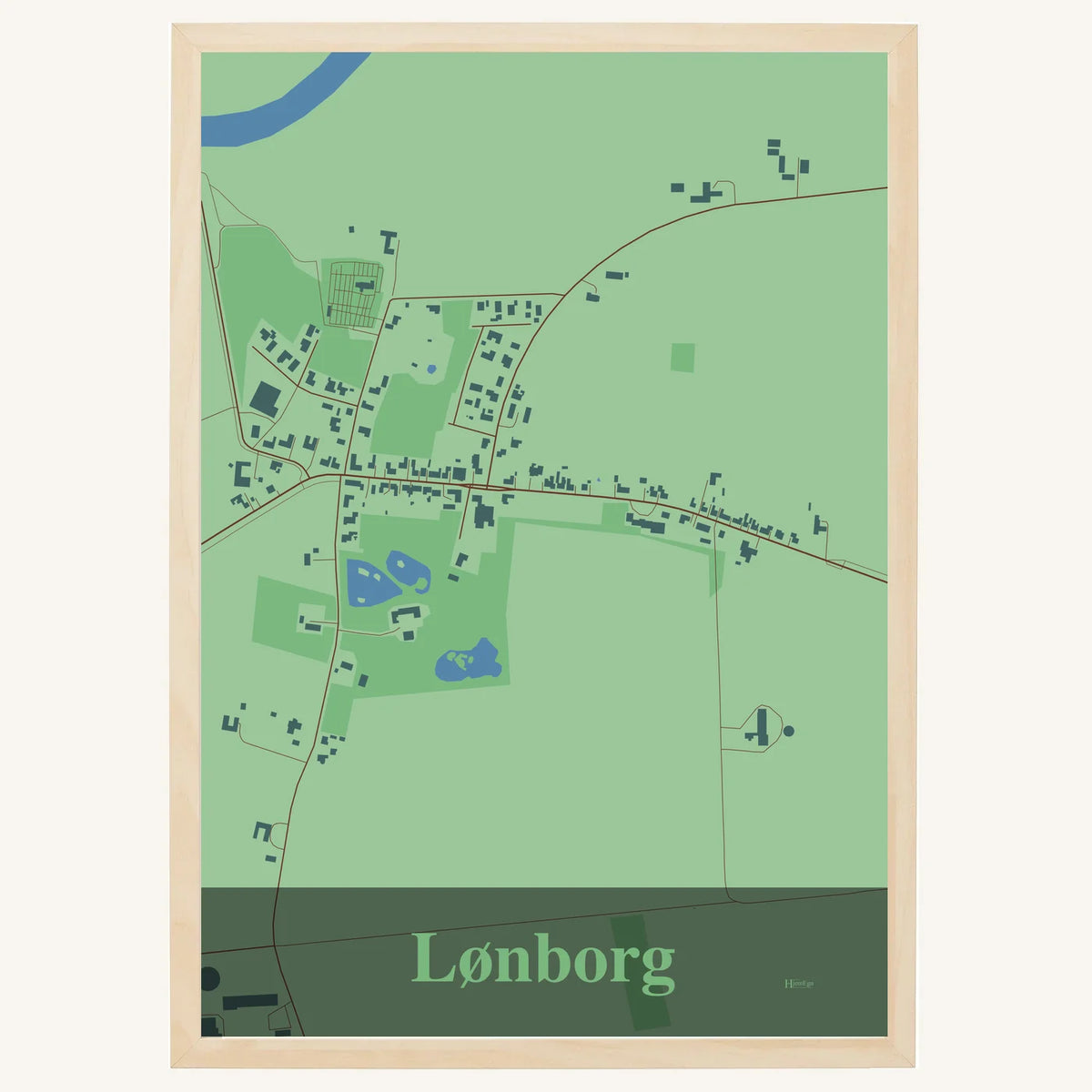 Lønborg plakat – Firkantet 2026 – Lys pastel grøn
