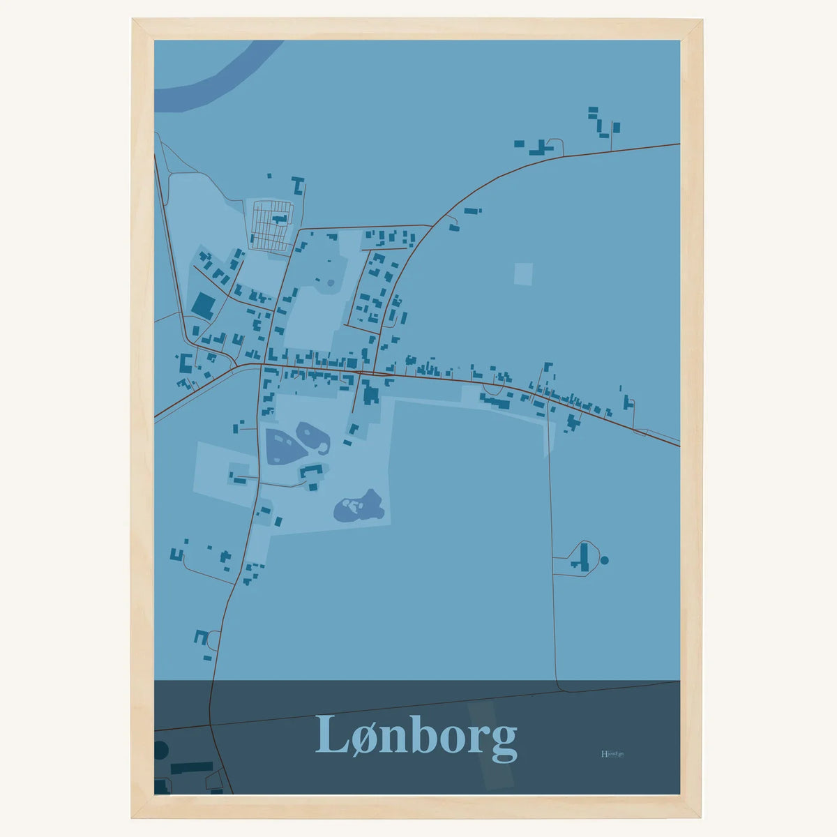 Lønborg plakat – Firkantet 2026 – Lys pastel blå