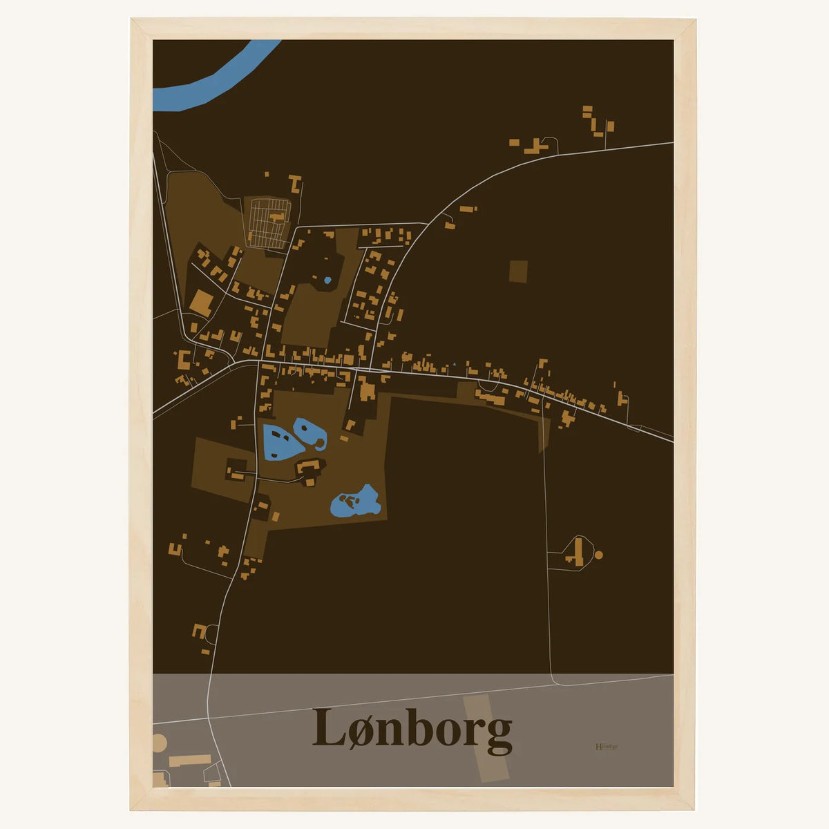 Lønborg plakat – Firkantet 2026 – Mørk brun