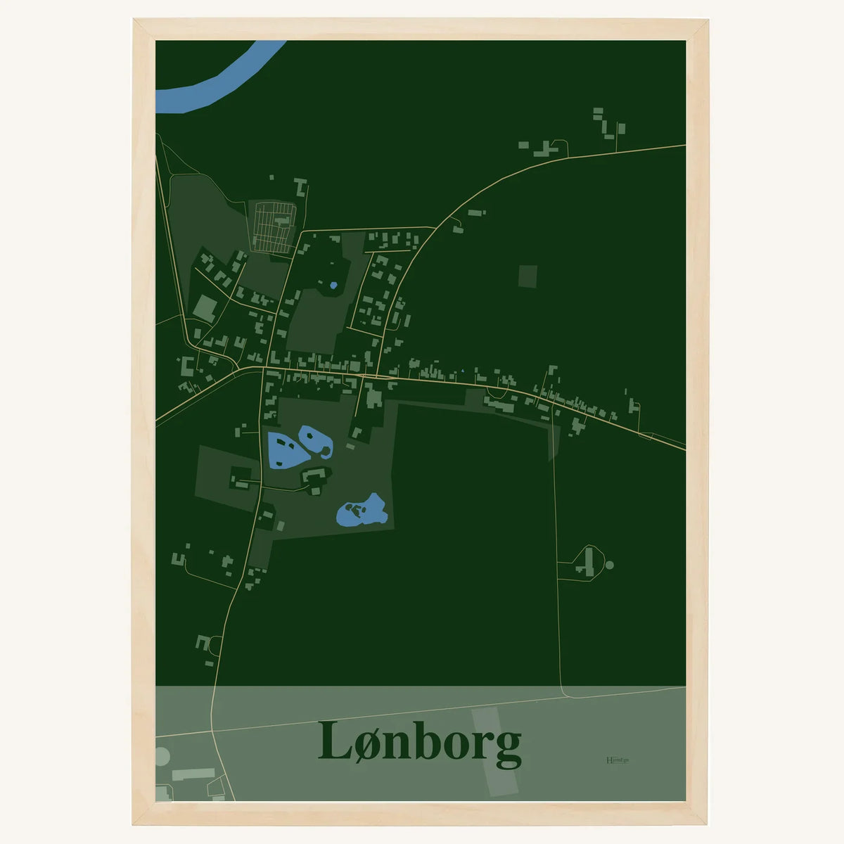 Lønborg plakat – Firkantet 2026 – Mørk grøn