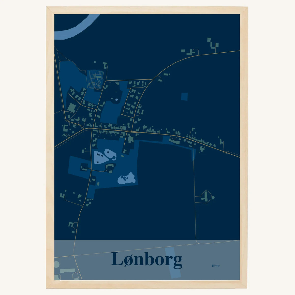 Lønborg plakat – Firkantet 2026 – Mørk blå