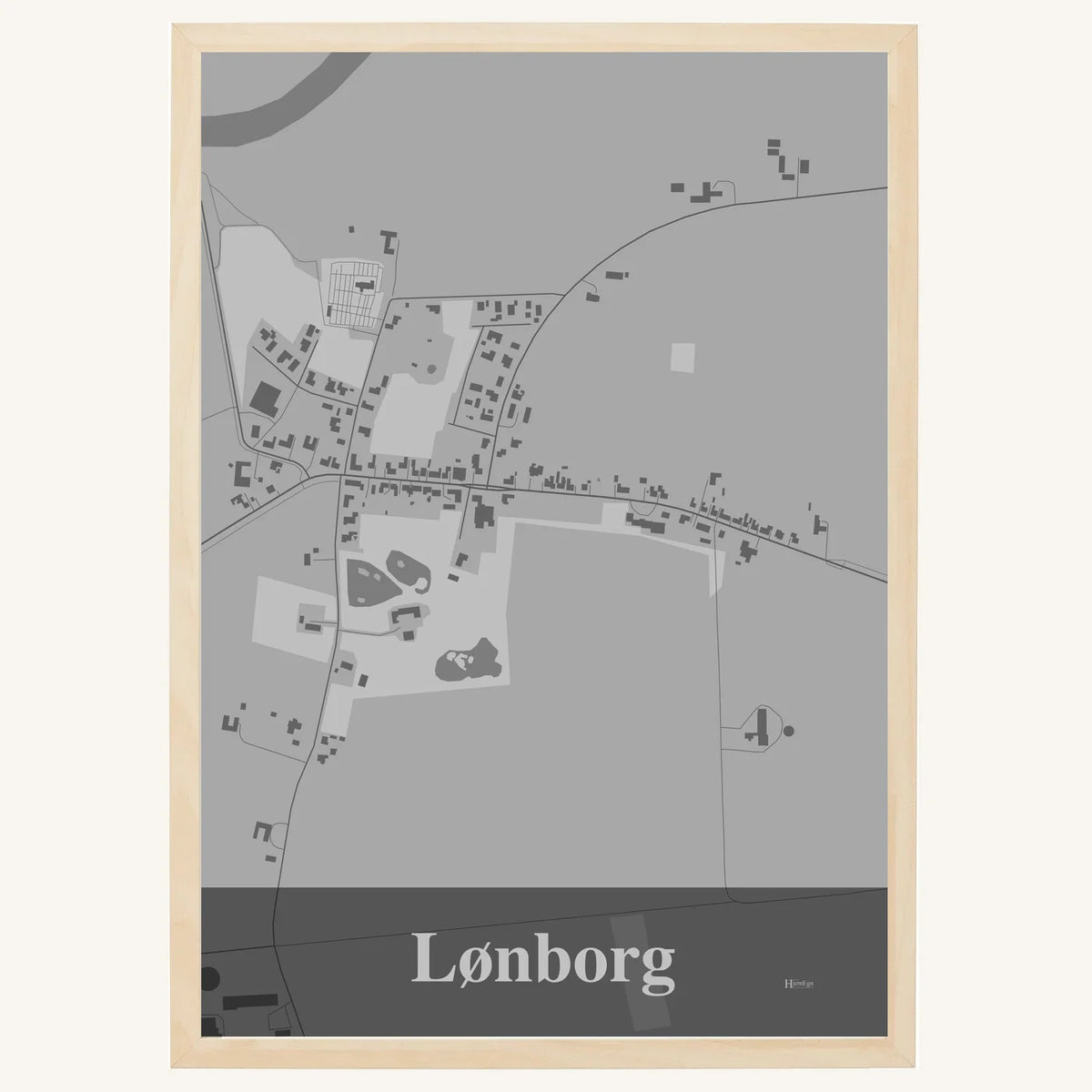 Lønborg plakat – Firkantet 2026 – Lys pastel grå