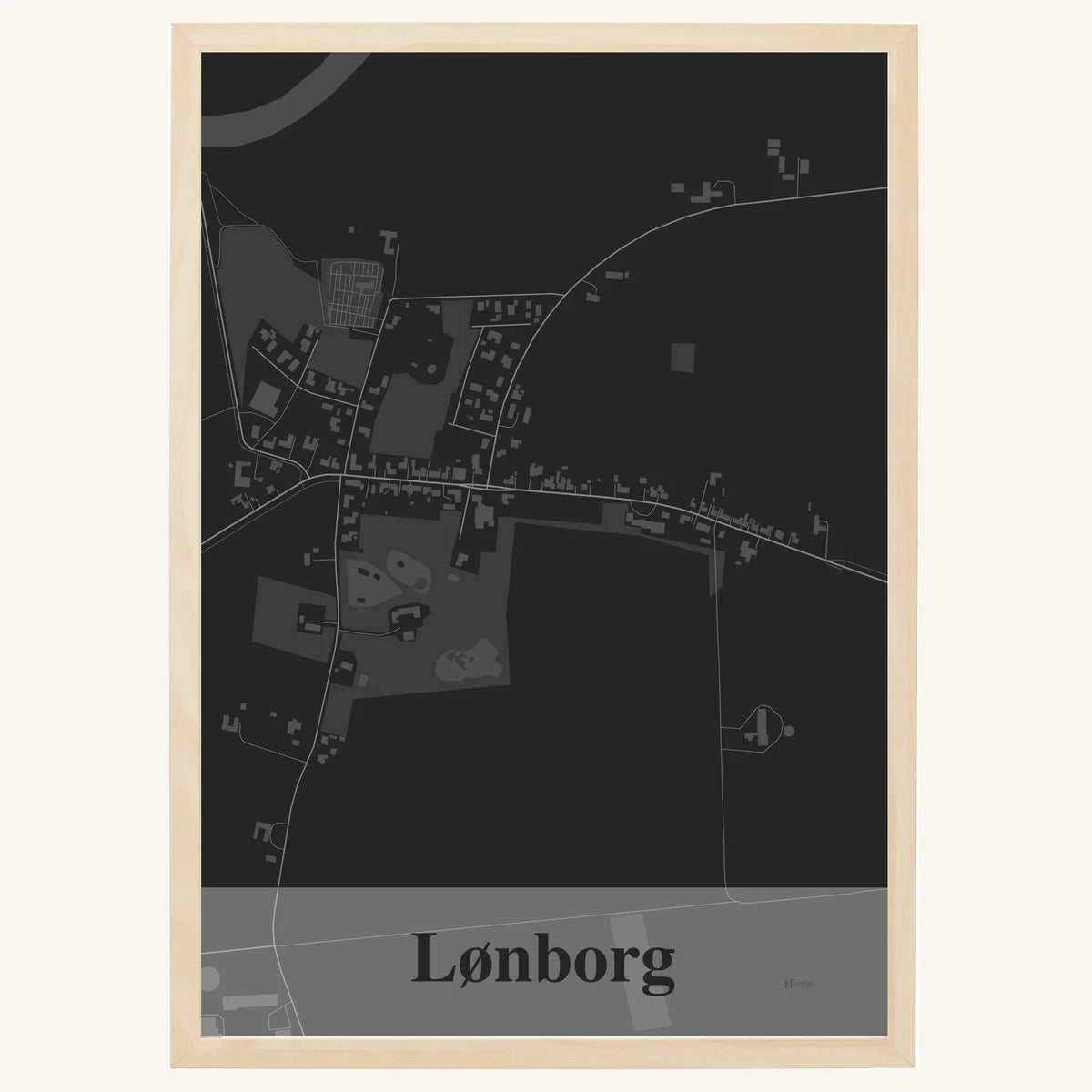 Lønborg plakat – Firkantet 2026 – Mørk grå