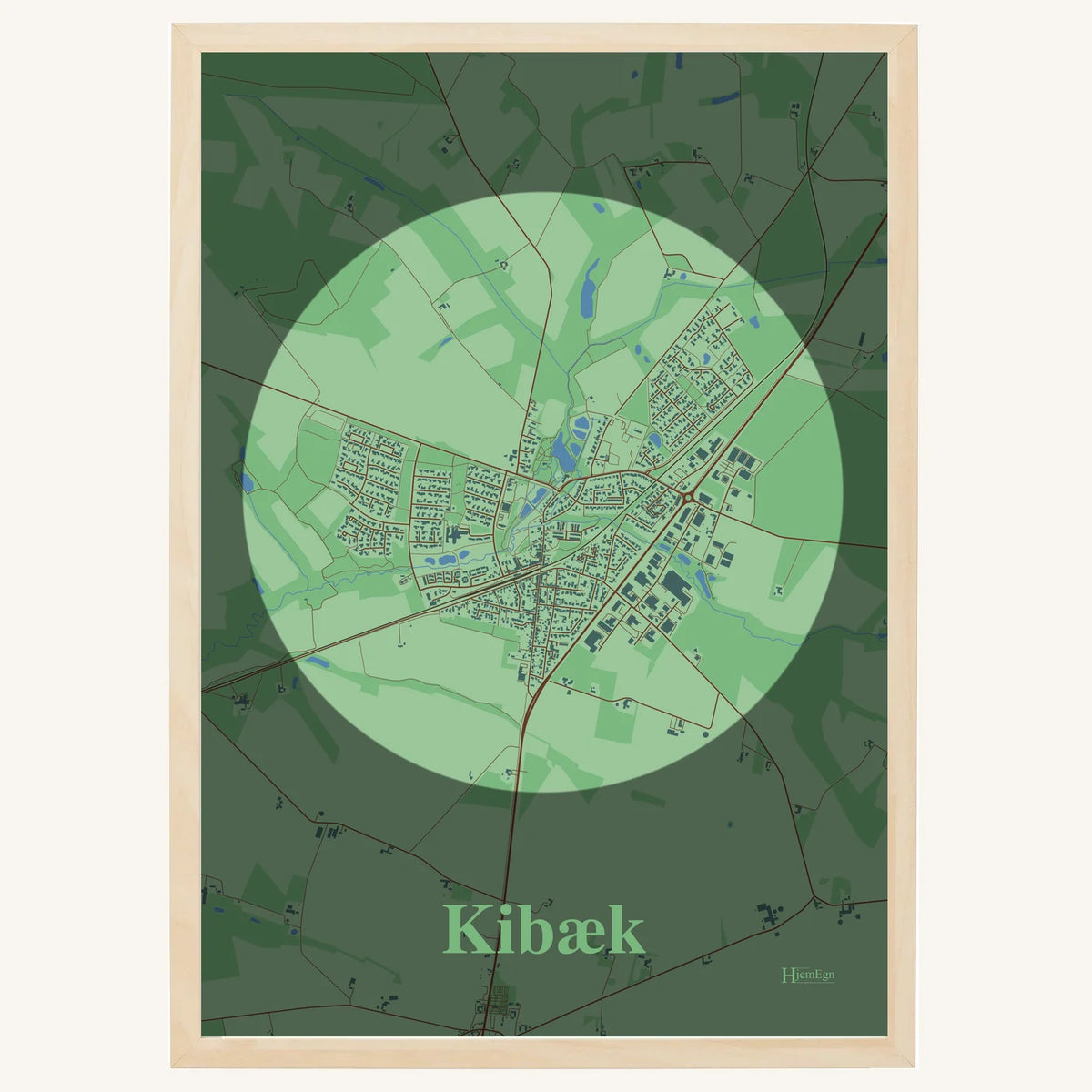 Kibæk plakat – Centrum 2026 – Lys pastel grøn