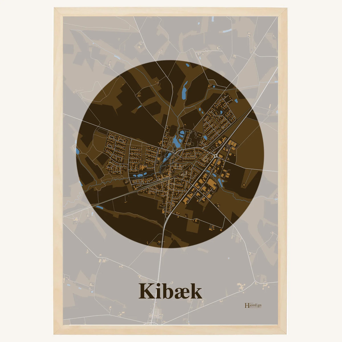 Kibæk plakat – Centrum 2026 – Mørk brun