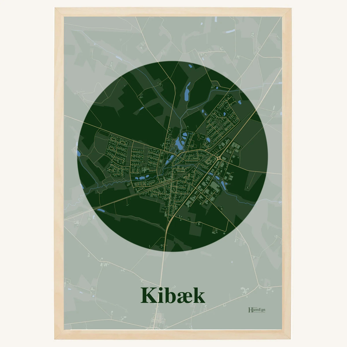Kibæk plakat – Centrum 2026 – Mørk grøn