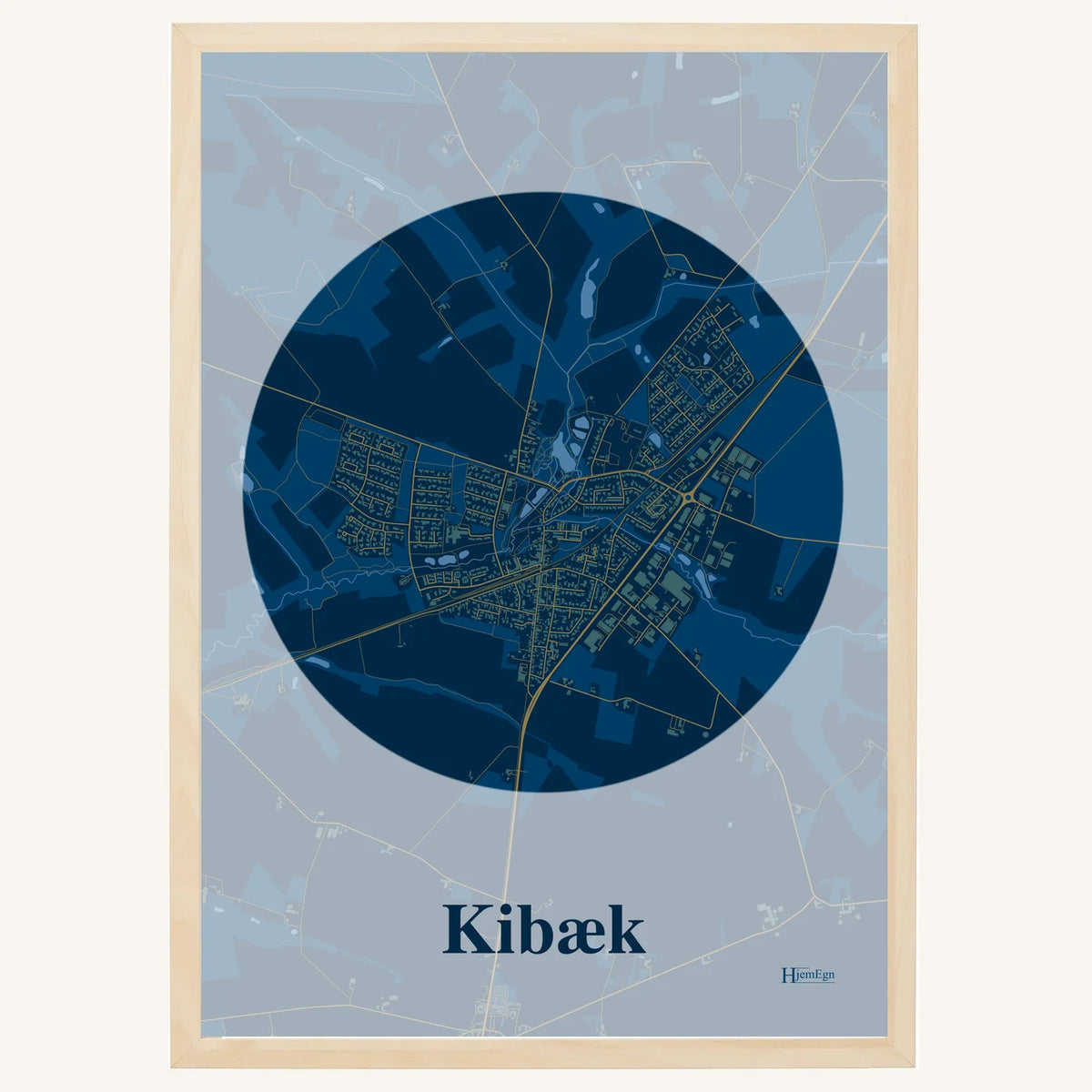 Kibæk plakat – Centrum 2026 – Mørk blå