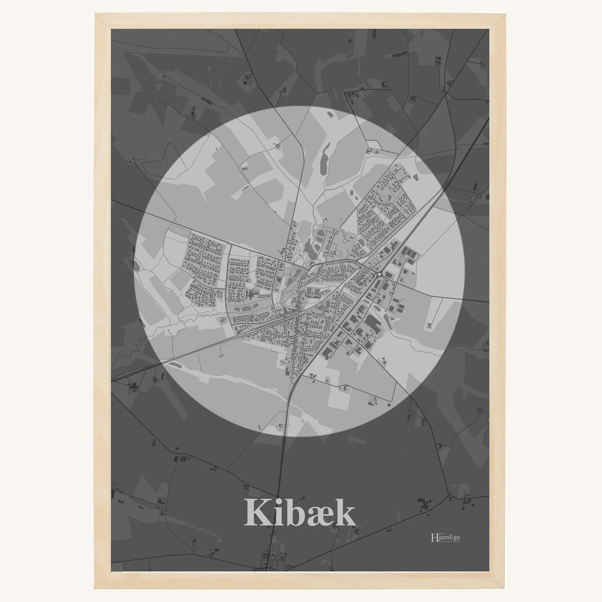 Kibæk plakat – Centrum 2026 – Lys pastel grå