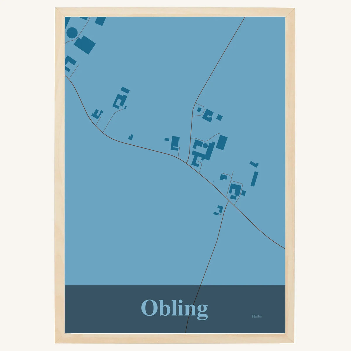 Obling plakat – Firkantet 2026 – Lys pastel blå