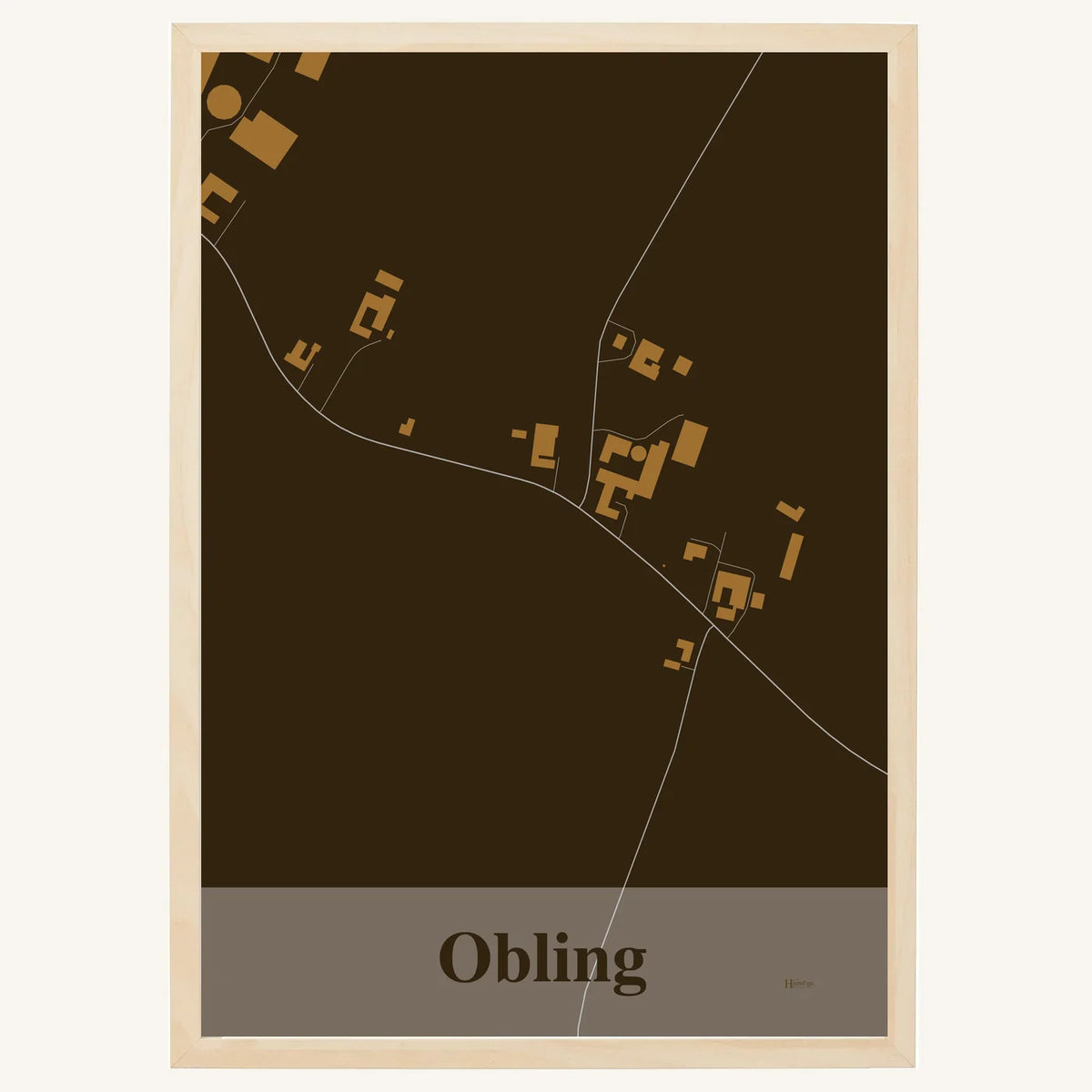 Obling plakat – Firkantet 2026 – Mørk brun