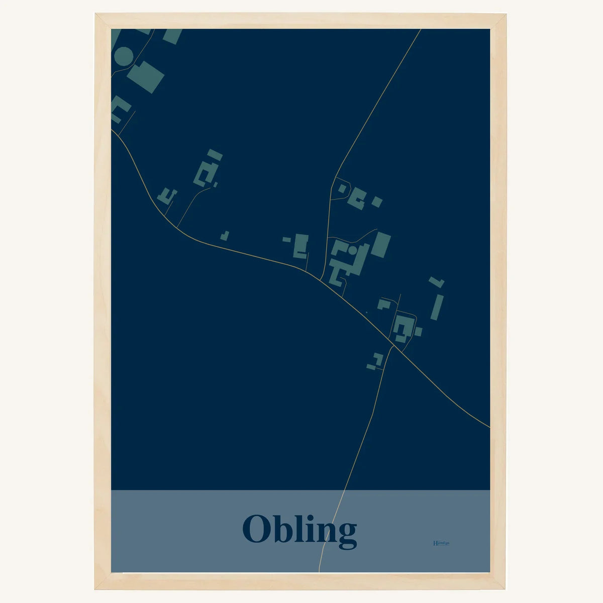 Obling plakat – Firkantet 2026 – Mørk blå