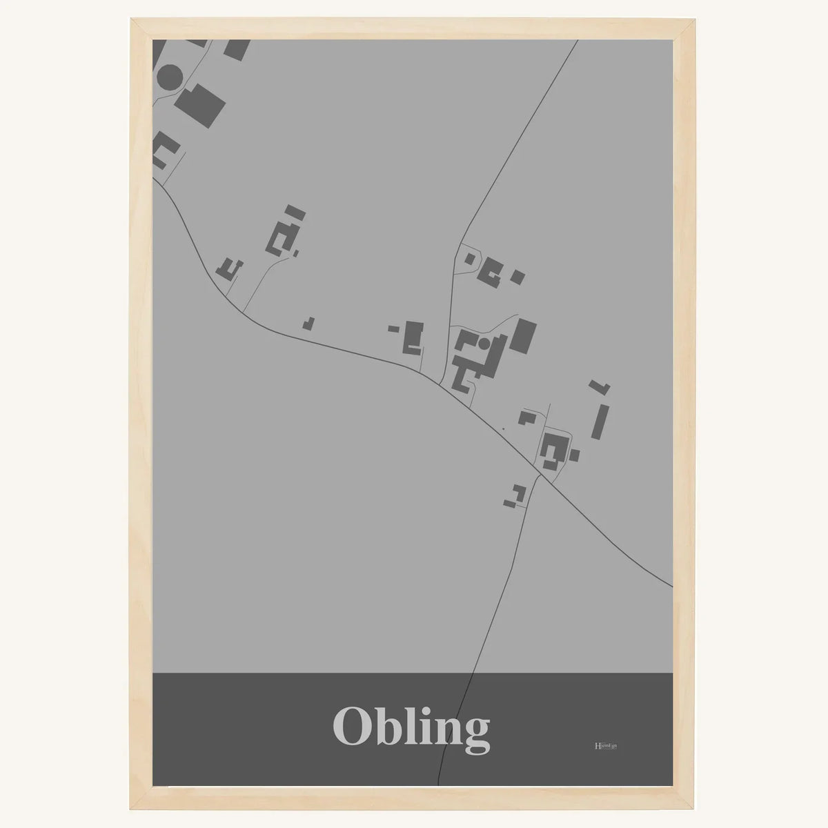 Obling plakat – Firkantet 2026 – Lys pastel grå
