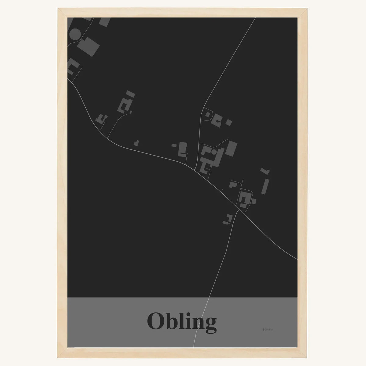 Obling plakat – Firkantet 2026 – Mørk grå
