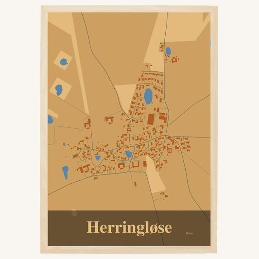 Herringløse plakat – Firkantet 2026 – Lys pastel brun