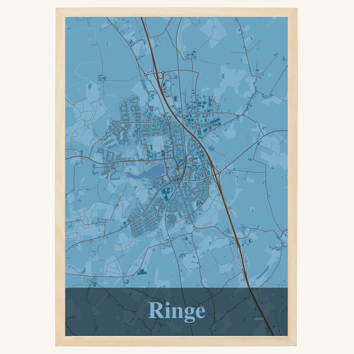 Ringe plakat – Firkantet 2026 – Lys pastel blå