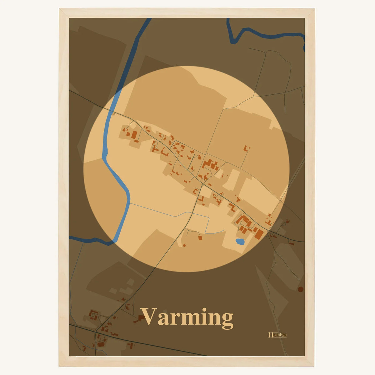 Varming plakat – Centrum 2026 – Lys pastel brun