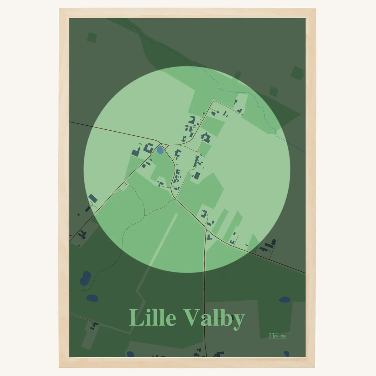 Lille Valby plakat – Centrum 2026 – Lys pastel grøn