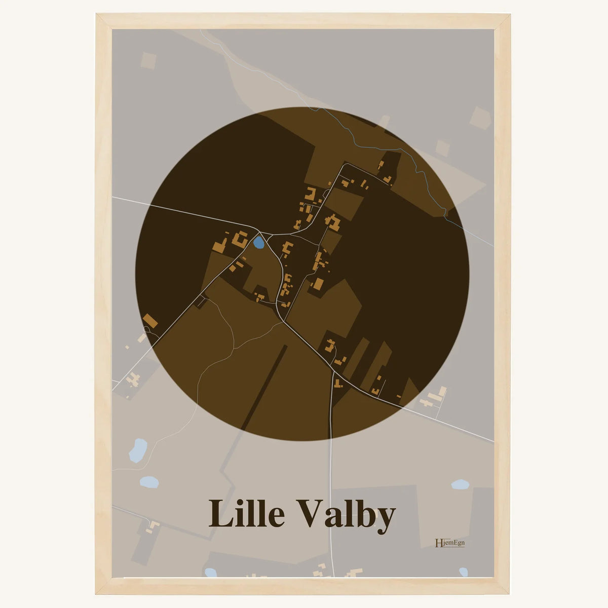 Lille Valby plakat – Centrum 2026 – Mørk brun