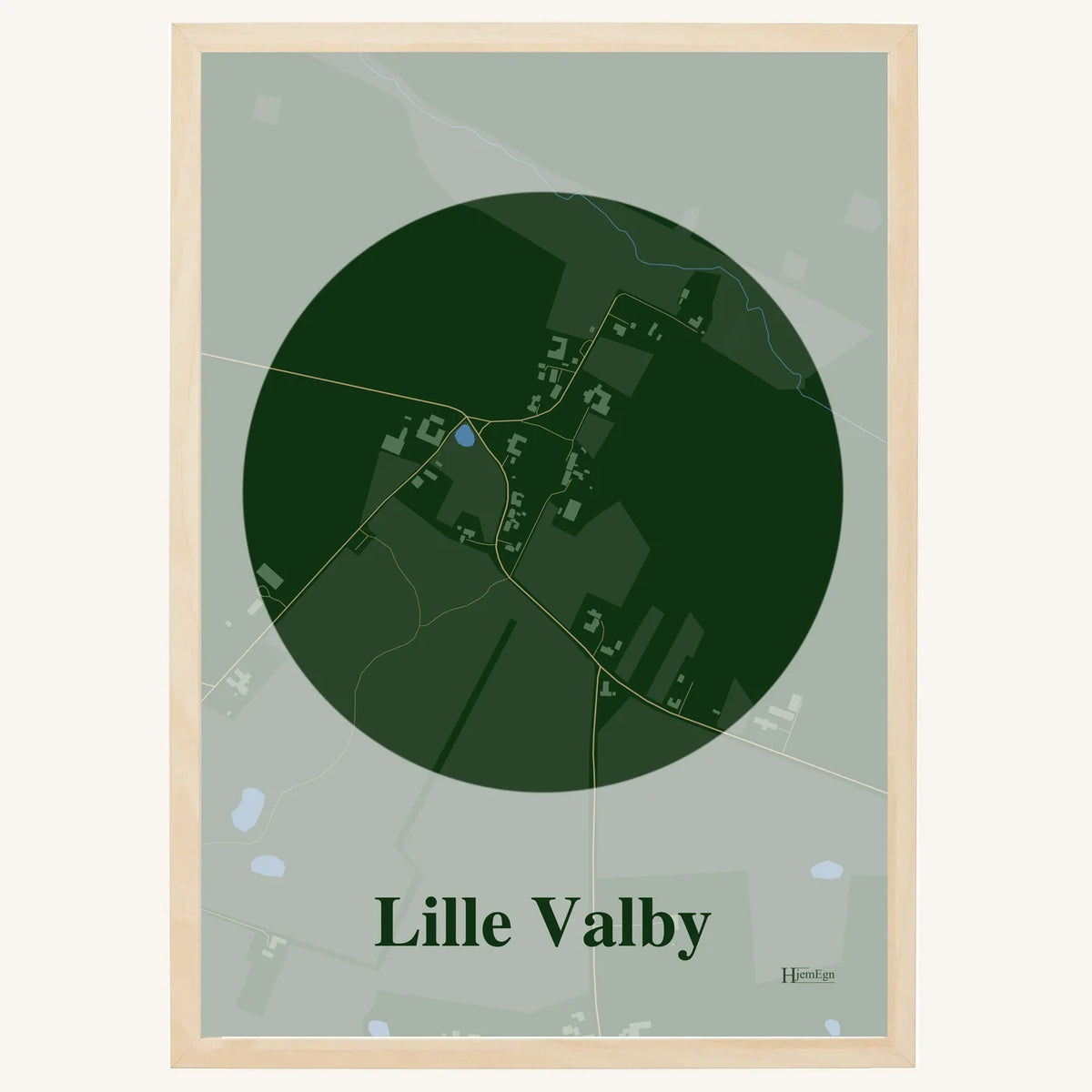 Lille Valby plakat – Centrum 2026 – Mørk grøn