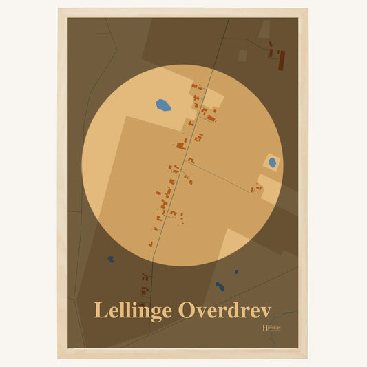 Lellinge Overdrev plakat – Centrum 2026 – Lys pastel brun