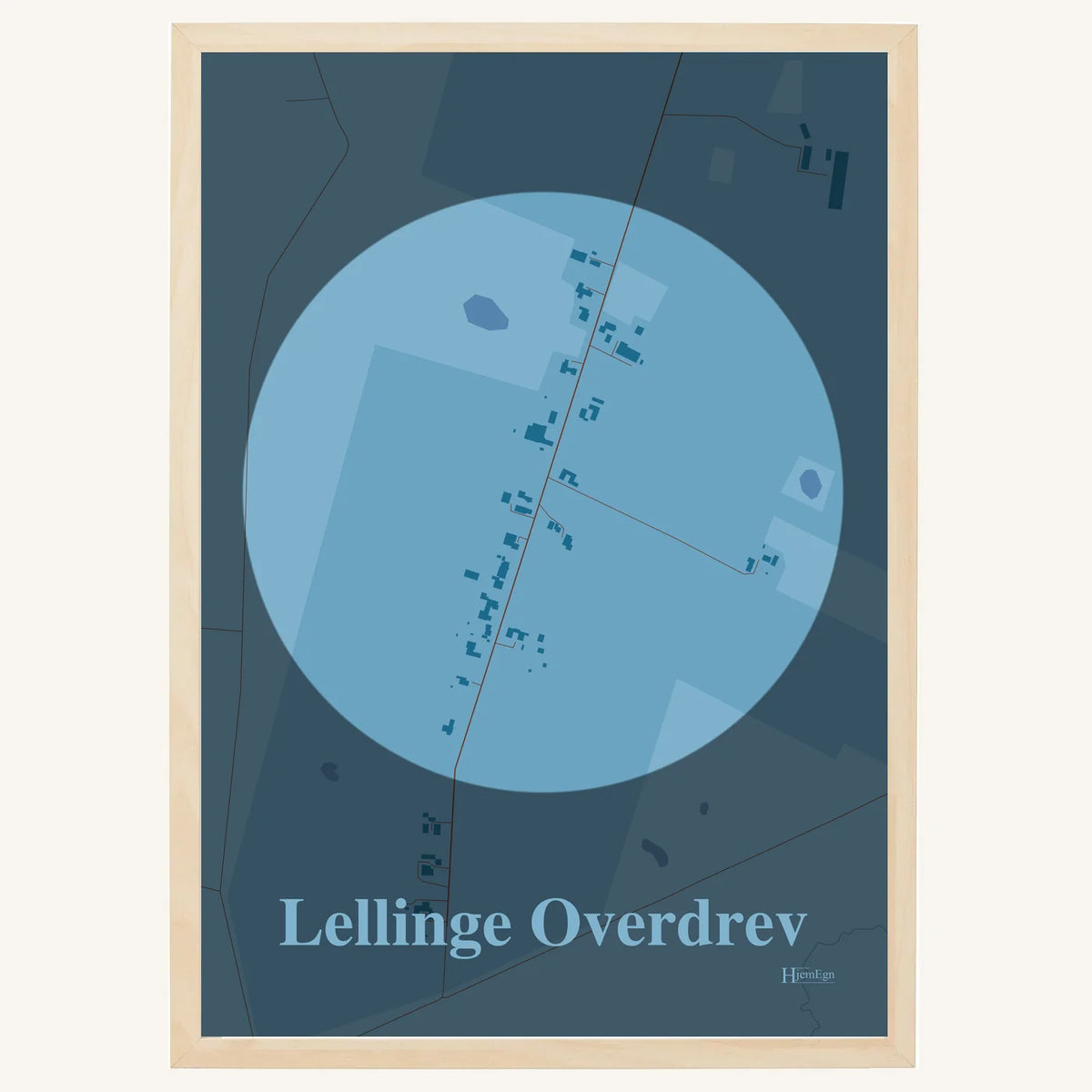 Lellinge Overdrev plakat – Centrum 2026 – Lys pastel blå