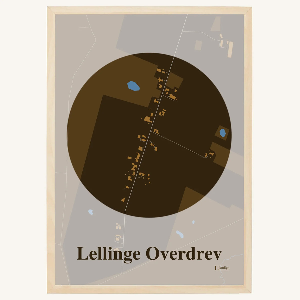 Lellinge Overdrev plakat – Centrum 2026 – Mørk brun