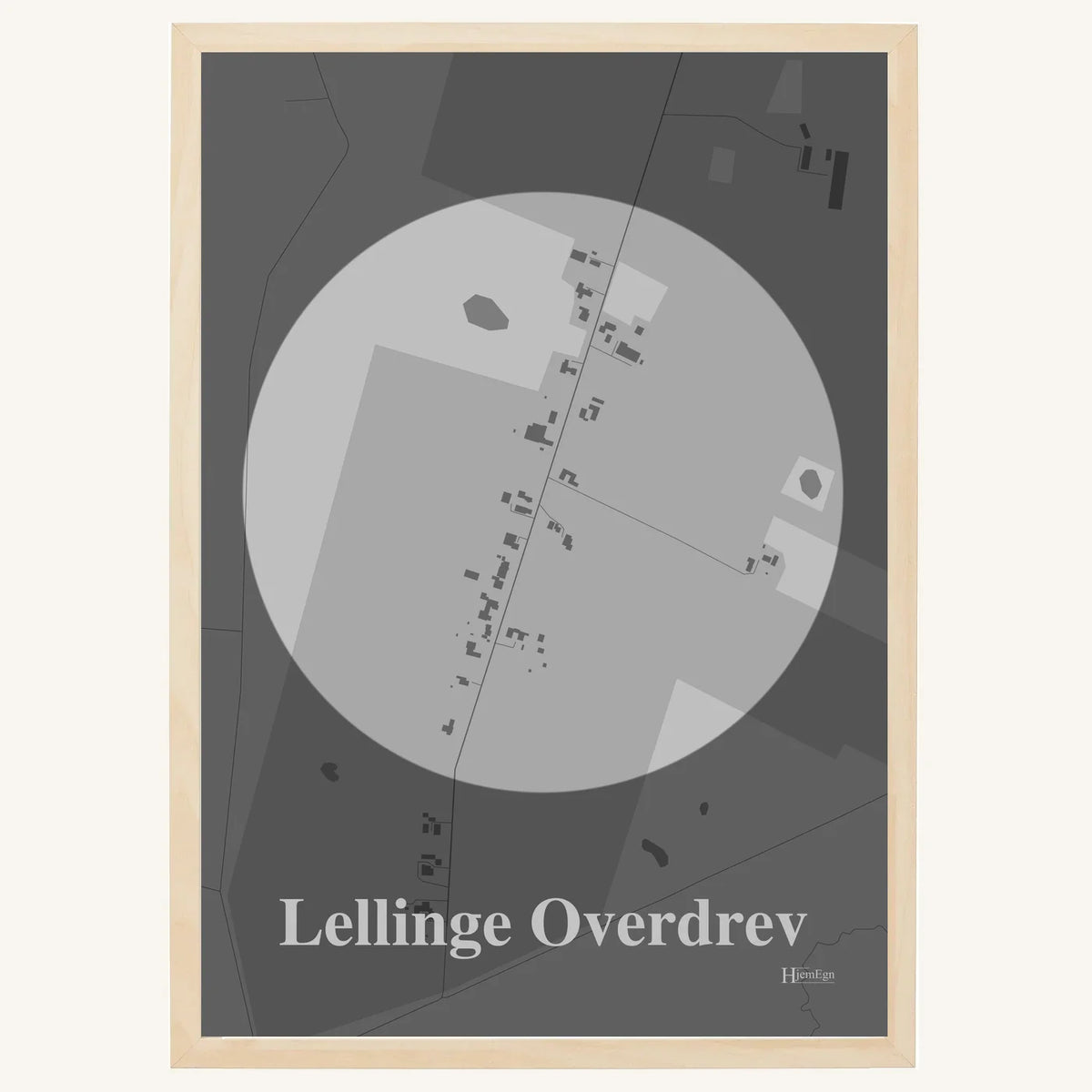 Lellinge Overdrev plakat – Centrum 2026 – Lys pastel grå