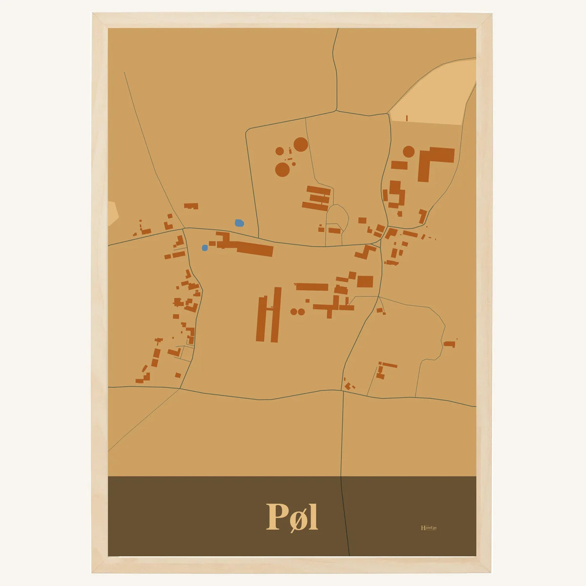 Pøl plakat – Firkantet 2026 – Lys pastel brun