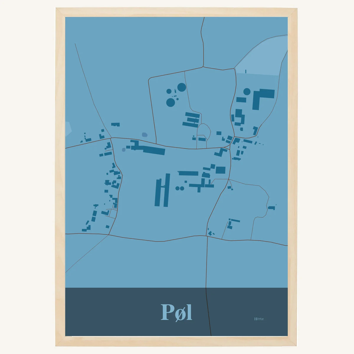 Pøl plakat – Firkantet 2026 – Lys pastel blå