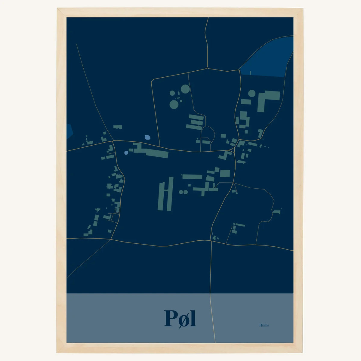 Pøl plakat – Firkantet 2026 – Mørk blå