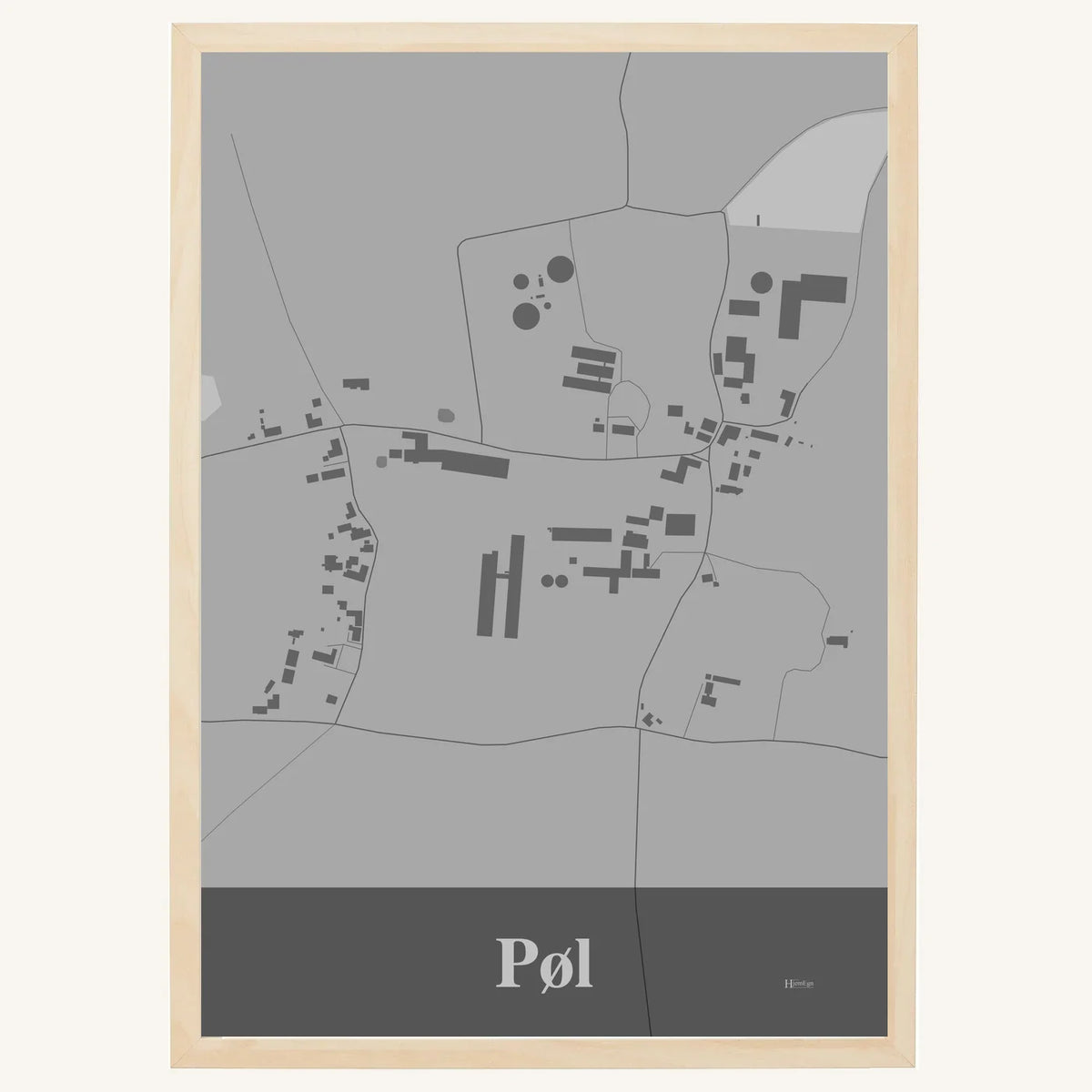 Pøl plakat – Firkantet 2026 – Lys pastel grå
