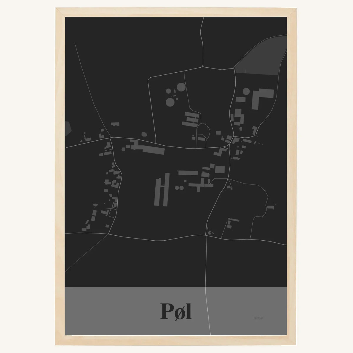 Pøl plakat – Firkantet 2026 – Mørk grå