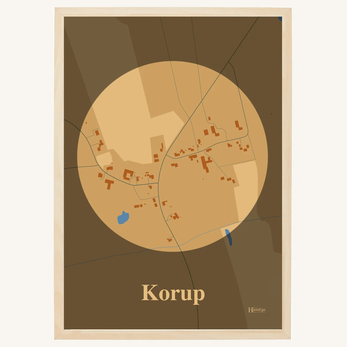 Korup plakat – Centrum 2026 – Lys pastel brun